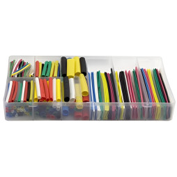 Набор термоусадочных трубок в коробке 4 см LEMANSO коэффициент усадки 2:1 / LMA251