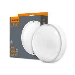 Світильник світлодіодний ЖКГ IP65 круглий 9W 5000K 180-260V білий VL-BHR-095PW VIDEX