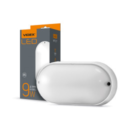 Світильник світлодіодний ЖКГ IP65 овальний 9W 5000K 180-260V білий VL-BHO-095PW VIDEX