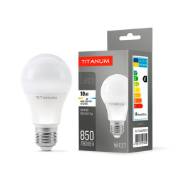 Світлодіодна лампа A60 10W E27 4100K 220V (TLA6010274) TITANUM