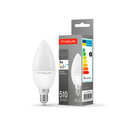Світлодіодна лампа C37 6W E14 4100K 220V TITANUM
