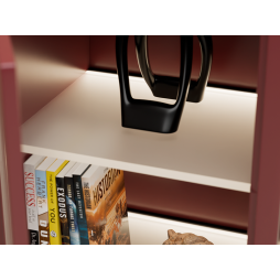 Світильник світлодіодний для скляних полиць "N4-4-800" 800мм 12V 8W 800lm COB 3500K тепло біле світло чорний корпус, чорний провід 2м LEDUA