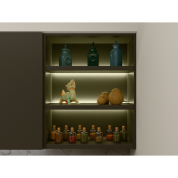 Светильник светодиодный для стеклянных полок LEDUA N38-600 600мм 12В 7.8Вт 4500K черный