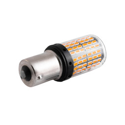 Світлодіодна авто лампа T25-3014-144SMD 12-24V 1156 жовтий LEDUA