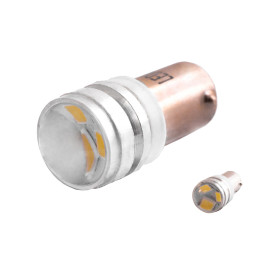 Светодиодная автолампа с линзой BA9S T4W 12В белый (35503451)