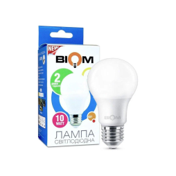 Світлодіодна лампа A60 10W E27 6500K 175-260V матова ВТ-610 Biom