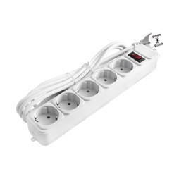 Мережевий фільтр GemBird 5/3м зем/вимк.(3*0,75м2)