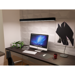 Світильник світлодіодний підвісний лінійний "N23-1-500" 220V 28,8W 1800lm 4500k чорний сенсорний вимикач LEDUA