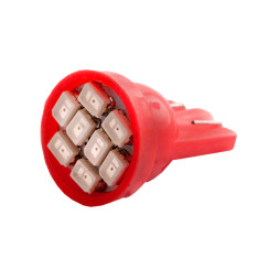 Світлодіодна авто лампа T10-1206-8smd червоний 12V LEDUA