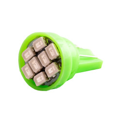 Світлодіодна авто лампа T10-1206-8smd зелений 12V LEDUA