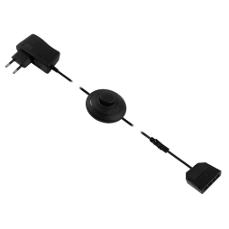 Комплект драйвер 12W+ножний вимикач+розподільча коробка 4 виходи, чорний 12V LEDUA