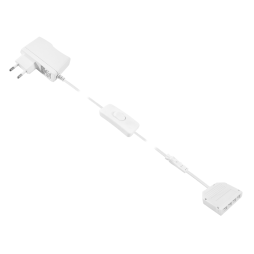 Комплект драйвер 12W+ручний вимикач+розподільча коробка 4 виходи, білий 12V LEDUA