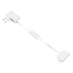 Комплект драйвер 12W+ручний вимикач+розподільча коробка 5 виходів, білий 12V LEDUA