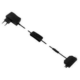 Комплект драйвер 12W+ручний вимикач+розподільча коробка 5 виходів, чорний 12V LEDUA