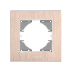 Рамка мідний алюміній одинарна горизонтальна VIDEX BINERA