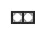 Рамка чорний алюміній на 2 місця горизонтальна VIDEX BINERA