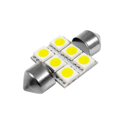 Светодиодная автолампа C5W SV8.5 12В 31мм SMD5050-6led белый
