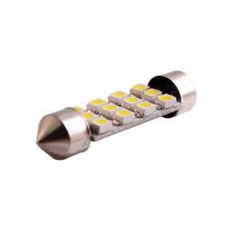 Світлодіодна авто лампа S85-41mm-12smd 3528 білий 12V LEDUA
