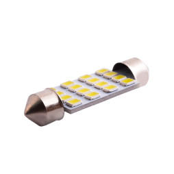 Світлодіодна авто лампа S85-41mm-16smd 1206 білий 12V LEDUA