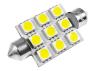 Светодиодная автолампа C5W SV8.5 12В 41мм SMD5050-9led белый