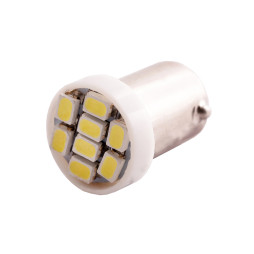 Світлодіодна авто лампа BA9S-1206-8smd білий 12V LEDUA