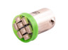 Світлодіодна авто лампа BA9S-1206-8smd зелений 12V LEDUA