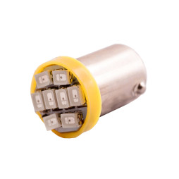 Світлодіодна авто лампа BA9S-1206-8smd жовтий 12V LEDUA