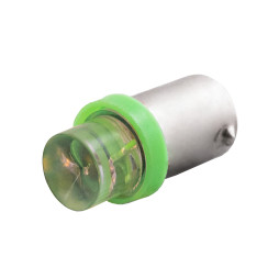 Світлодіодна авто лампа BA9S-1pc-увігнутий LED зелений 12V LEDUA