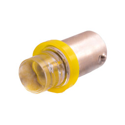 Світлодіодна авто лампа BA9S-1pc-увігнутий LED жовтий 12V LEDUA