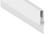 Плинтус алюминиевый LEDUA АЛ-69 + рассеиватель для LED ленты накладной 2 м Белый