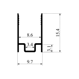 Алюмінієвий профіль для неону 8*16 2м