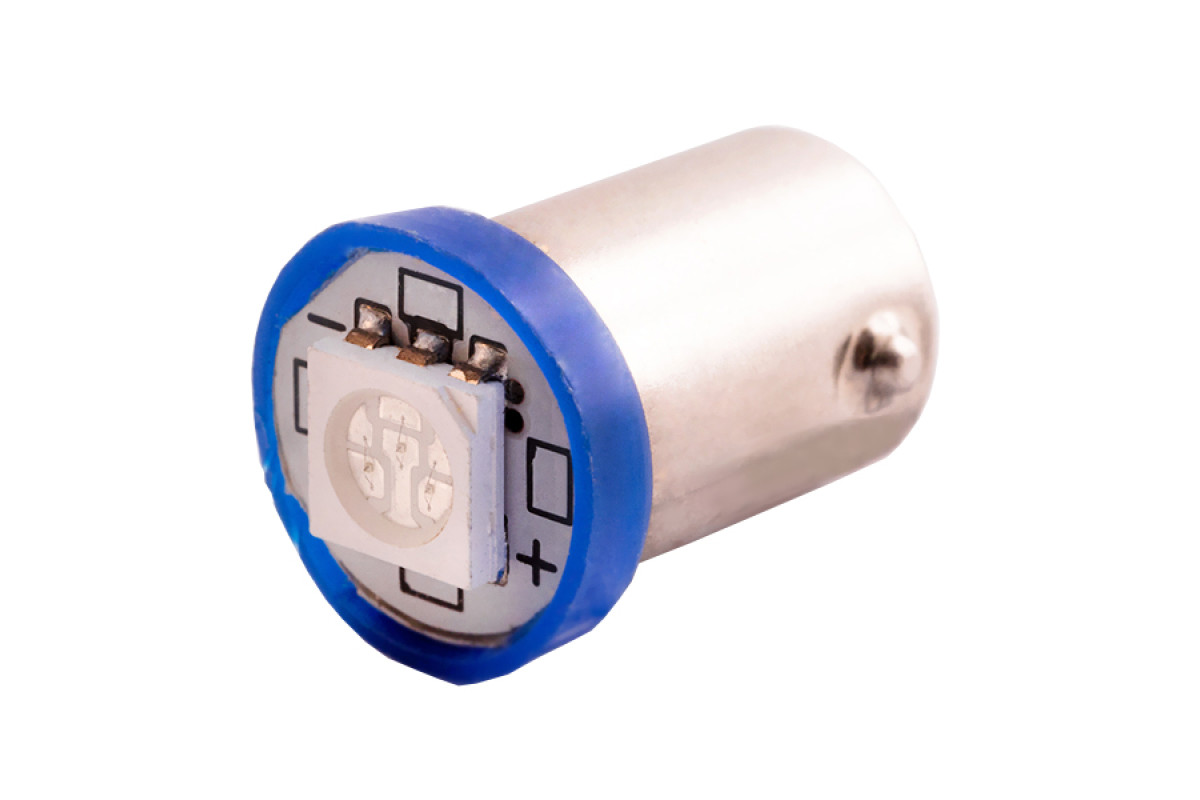 Світлодіодна авто лампа BA9S-5050-1smd синій 12V LEDUA