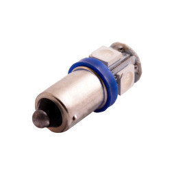 Світлодіодна авто лампа BA9S-5050-5smd синій 12V LEDUA