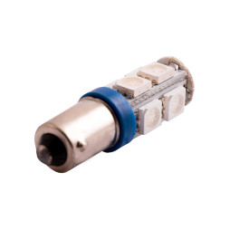 Светодиодная автолампа BA9S T4W 12В SMD5050-9led синий