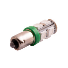 Світлодіодна авто лампа BA9S-5050-9smd зелений 12V LEDUA