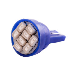 Светодиодная автолампа T10 W5W 12В SMD1206-8led синий