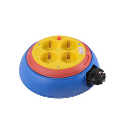 Подовжувач на котушці LMK72024 4 гнізда 3м 10A з заземлення Лємансо