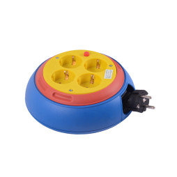 Подовжувач на котушці LMK72025 4 гнізда 5м 10A з заземлення Лємансо