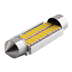 Світлодіодна авто лампа S85-41mm-24smd 3014 обманка білий 12V LEDUA