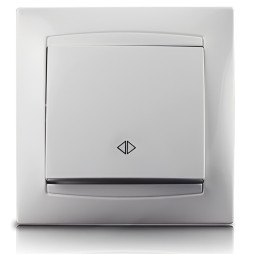 Вимикач 1-й проміжний LEMANSO Сакура білий  LMR1030