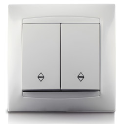 Выключатель 2-й проходной LEMANSO Сакура белый LMR1006