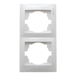 Рамка 2-я LEMANSO Сакура белая вертикальная LMR1032