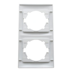 Рамка 2-я LEMANSO Сакура белая вертикальная LMR1032