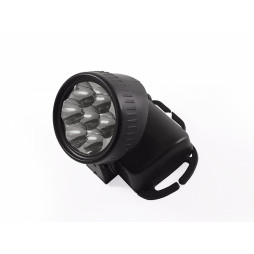Фонарик налобный D=58 536-7LED/3xAA пластик