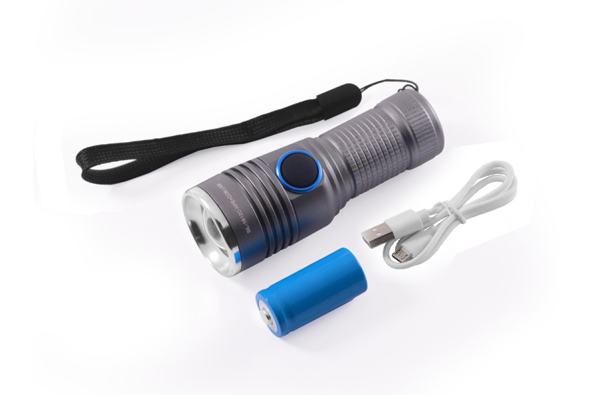Ліхтарик-ручний Small Sun R840/1812C-XPE, ЗУ micro USB, 1х16340, ремінець "POLICE"