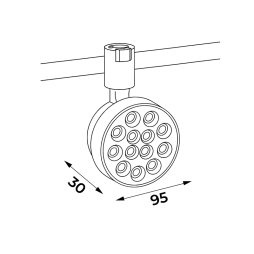 Round Panel Grille Spotlight YZ1813 10W