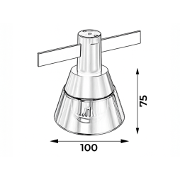 Conical Acrylic Small Spotlight YZ1822 7W