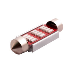 Светодиодная автолампа C5W SV8.5 с обманкой 12В 41мм SMD4014-12led синий