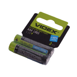 Батарейка щелочная Videx LR03 SHRINK CARD ААА 2 шт