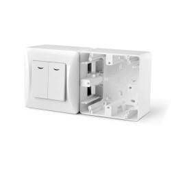 Коробка накладного монтажа одинарная белая VIDEX BINERA